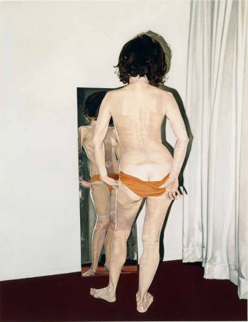 Mom with Orange Underpants, 2006, 12-3/4 x 16-1/2, Graphite on paper Judie Bamber