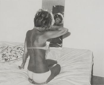 Mom with Tan Lines #1, 2007, 15-3/8 x 18-3/16 in., Graphite on paper Judie Bamber