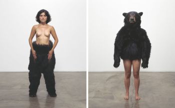 Bear Legs, Bear Head+Arms Diptych, 20” x 16” X 2, C-Print, 2004 Carlee Fernandez