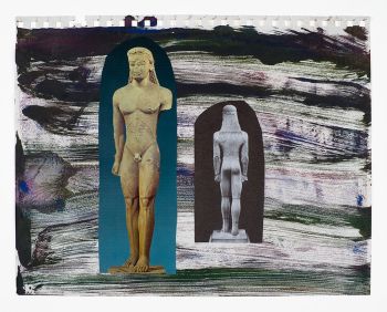Untitled, 2007, 14 x 11 in., Oil and collage on paper Richard Hawkins