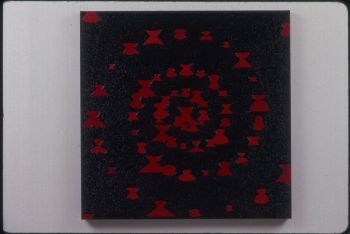 Black Widow Society, 2005, 36 x 36 in., Oil on canvas on panel Linda Stark