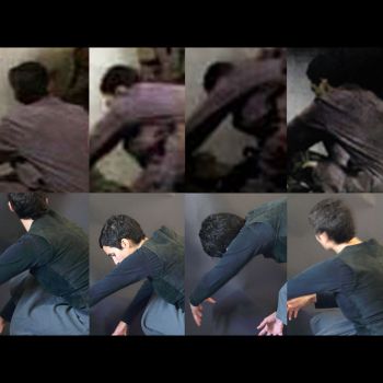 Haditha Morgue Rummage, 2007, video stills with subsequent performance documentation,
dimensions variable. Rheim Alkadhi