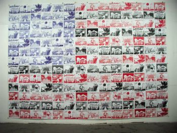 What Makes a Man Start Fires, 2007, altered photograph for proposed mural, 13 x 17 in. Juan Capistran