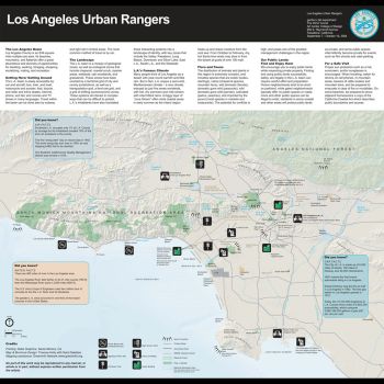 Los Angeles Urban Rangers Official Map and Guide, 2004, ink and coated Paper, 16.5 x 16.5 in. Sara Daleiden