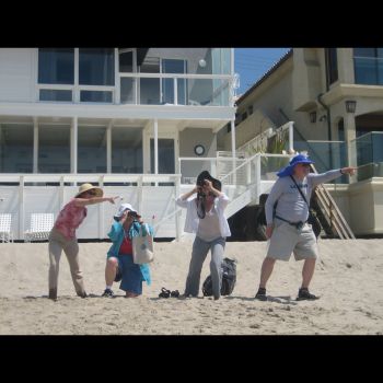 Malibu Safari Tableau: Practicing Public Beach Behaviors, 2007, mixed, 18 x 12 in. Sara Daleiden