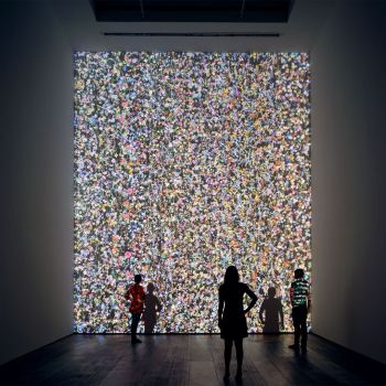 Daisy Bell, 2008, 2 video projectors, 2 computers, 26 x 22 ft. Jennifer Steinkamp