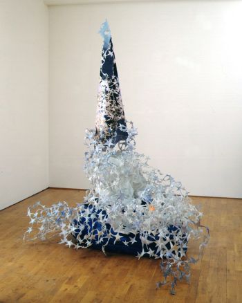 Rubble Division, 2006, Trailer, wood, ink jet prints on Sintra, rebar and steel, 144 in. x 96 in. x 168 in. Katie Grinnan