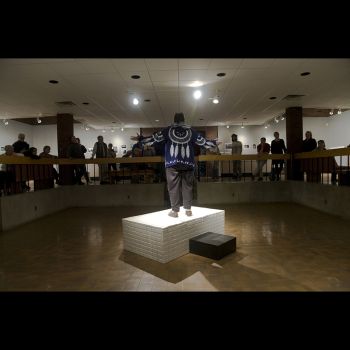 Having Come Down Off It, 2008, Sculpture-performance, 18 in. x 36 in. x 60 in. Pato Hebert