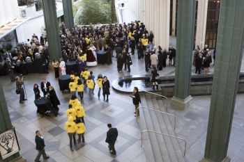 Swarm, 2007, performance, 100 performers, Los Angeles County Museum of Art Suzanne Lacy