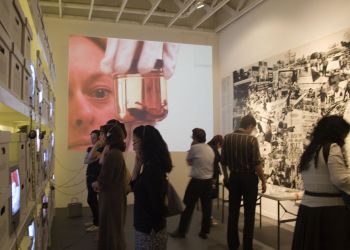 Performing Archive: Restricted Access, 2007, mixed media, video, assemblage installation, 10 x 20 ft., 18th Street Art Center, Santa Monica Suzanne Lacy