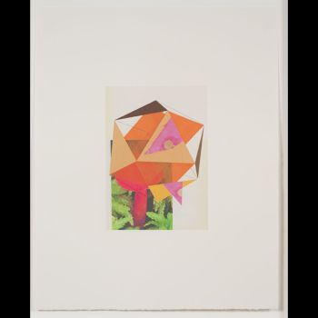 Construction (mushroom), 2009, Gouache, pencil and collage on archival pigment print, 28 in. x 18.5 in. Kevin Appel