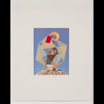 Construction (ram), 2009, Gouache, pencil and collage on archival pigment print, 23 in. x 18.5 in Kevin Appel