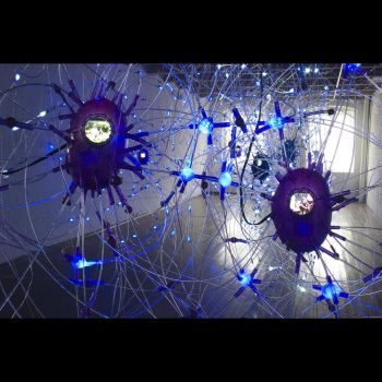 On Memory, LEDs, plastic, video, 12 ft. x 40 ft. x 80 ft. Deborah Aschheim
