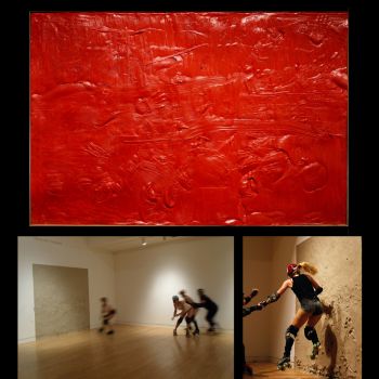 Watch Out, 2010, sculptural relief painting, 48 in. x 68 in. x 4 in. Jocelyn Foye