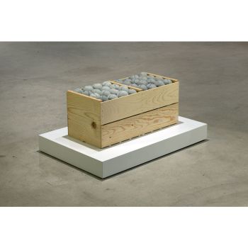Concrete Oranges, 2010, concrete, pine, 11.25 in. x 26.25 in. x 12.5 in. Andrew Lewicki