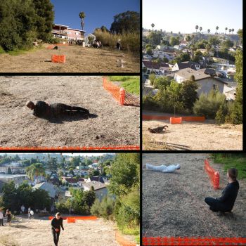 Roll, 2010, site-located performance/installation, 8 ft. x 20 ft. x 300 ft. Nancy Popp