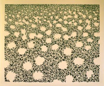 Blamo, 2012, ink on Duralar, Acrylic, 28 in. x 62 in. Mark Steven Greenfield