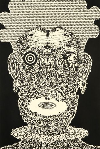 Stowaways, 2011, ink on Duralar, Acrylic, 40 in. x 48 in. Mark Steven Greenfield