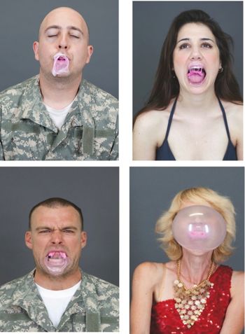 Bubble Gum Pop, 2009, Photographs from a Photo, Video, and Sculptural Installation, 38 in. x 26 in. Micol Hebron