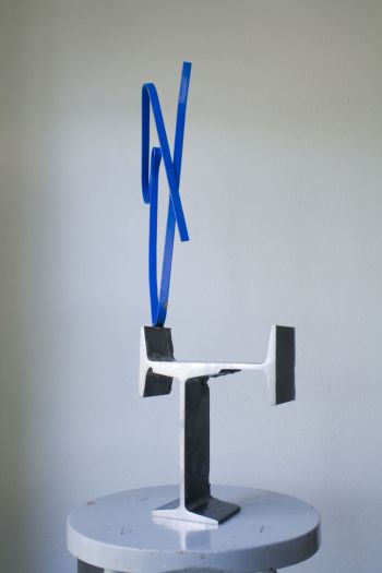 Boat Bag, 2011, painted steel, 23 in. x 9 in. x 3 in. Nick Kramer