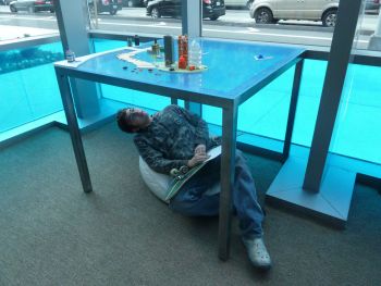 Utopian City Project (under Long Beach Harbor), 2011, Mixed Media/Performance, 42 in. x 48 in. x 48 in. James Rojas