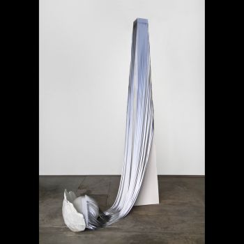 Quantum Shirley Series: Squaring the Circle, 2010, foamcore, reflective fabric, 96 in. x 60 in. x 20 in. Shirley Tse