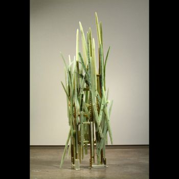 Sink Like A Submarine, 2006, jade, cast resin, found resin, brass, 81 in. x 36 in. x 20 in. Shirley Tse