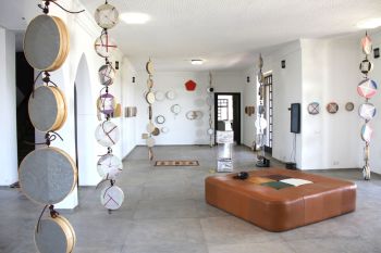 Music of Morocco (installation view), 2012, mixed media, 14 in. x 14 in. x 20 in. Scoli Acosta