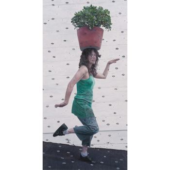 Blending In, 2011, oil on canvas, 96 in. x 48 in. x 1.5 in. Kristin Calabrese