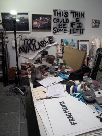 THIS COULD BE SOMETHING IF I LET IT, 2012, 3-month durational site specific performance installation Dawn Kasper