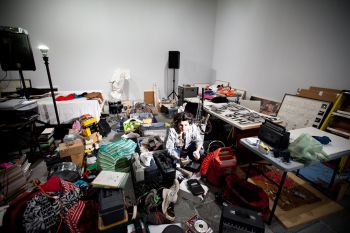 THIS COULD BE SOMETHING IF I LET IT, 2012, 3-month durational site specific performance installation Dawn Kasper