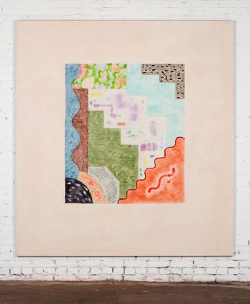 Untitled (#01-13), 2013, oil paint on canvas, 87 in. x 80 in. Rebecca Morris