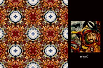 Mural Remix; Untitled, ca. 1972 (After the Riots), , 2011, Duratrans and Lightbox, 48 in. x 48 in. x 5 in. Sandra de la Loza