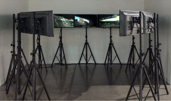 The Southwest Passage, 2010, multi-channel video installation, 12 ft. x12 ft. (dimensions vary) Jeff Cain