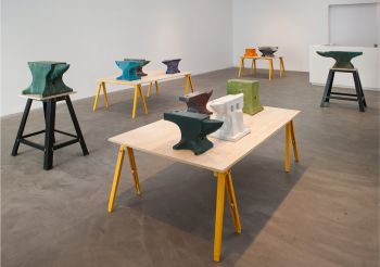 Anvils, 2013, stoneware, installation view Matthias Merkel-Hess