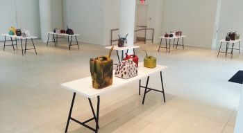 Water and Gasoline, 2014, porcelain, installation view Matthias Merkel-Hess