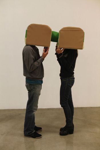Headpiece 2, 2010, Fabric, Foam, Dimensions Vary Liz Nurenberg