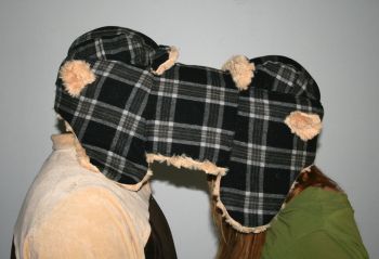 Mad Bomber Headpiece, 2012, Fabric, Foam, Dimensions Vary Liz Nurenberg