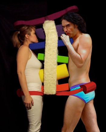 Intimate Strangers: Subject 2, Russell Brand (Interaction forthcoming), 2013, Fabric, Foam, Velcro, Dimensions Vary Liz Nurenberg