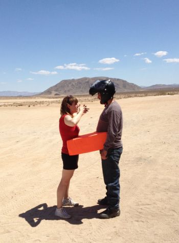 Body Pressure with Wedges, Test One: The Desert, 2013, Fabric, Foam, Dimensions Vary Liz Nurenberg