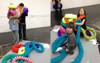 Jointness 2, 2012, Fabric, Polyfill, Vinyl, Velcro, Dimensions Vary Liz Nurenberg