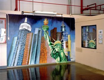 Anonymous Backdrop Painted in Otisville Correctional Facility, New York, 2013, Inkjet print, 42 in x 52 in Alyse Emdur