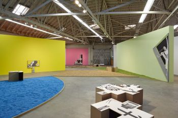Unwinding Unboxing, Unbending Uncocking, 2015, installation, Night Gallery, Los Angeles, CA Karl Haendel
