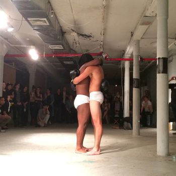 O Captor, My Captor, 2014, In collaboration with David Bell, Grace Exhibition Space, Brooklyn, durational performance, dimensions variable, Photo: Jen Diskin EJ Hill