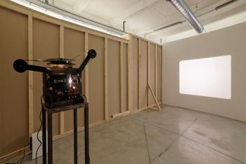 Wildflowers (Fleurs Sauvages), 2015, installation at Triangle France, Marseille, 16mm film, black and white, optical sound, RT 3:09 min. Margaret Honda
