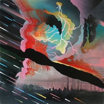 Copahue, 2013, oil-based enamel on canvas, 12 in. x 12 in. Pearl C. Hsiung
