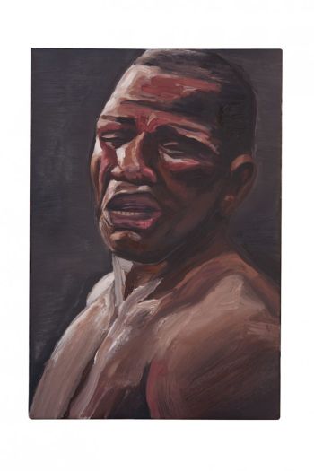 “Boxer”, 2015, Oil on canvas, 15 in. x 10 in. Salomón Huerta