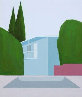 “Blue”, 2013; oil on canvas on panel, 26 in. x 22 in. x 1.5 in. Salomón Huerta