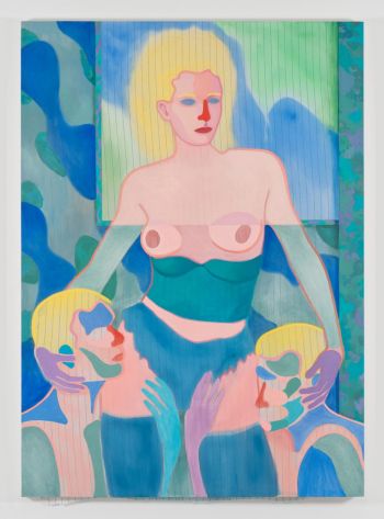Butterfly (Double bed), 2015, acrylic on bed sheet, 75 x 54 inches Max Maslansky