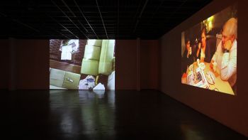 Our Future Is The Approaching Past, 2012, video installation Shagha Ariannia